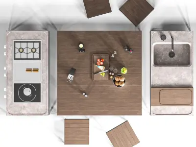 TERRENERE outdoor kitchen 3D model