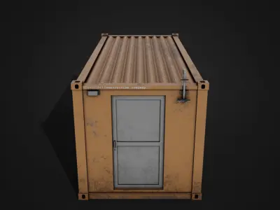 Container For Workers Low-poly 3D model