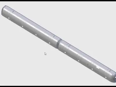 Sci-fi metro train II 3D model