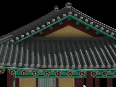 Korean Traditional House - OnonHouse - OnOnSa Low-poly 3D model