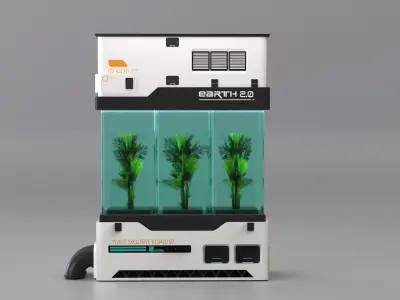 Palmplant cradle Low-poly 3D model