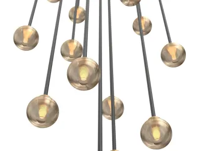 Pearl Round Chandelier 175in 3D model