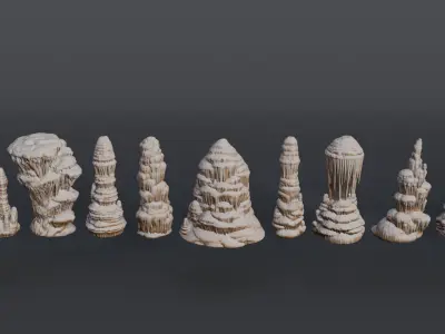 26 Cave Stalactites - 250318 3D model