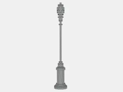 Voxel Street Lamp 3D model