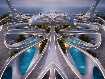 Floating Park 3D model