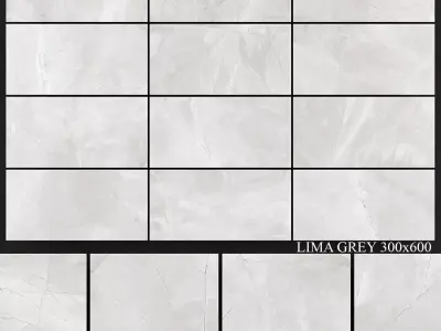 Yurtbay Seramik Lima Grey 300x600 3D model