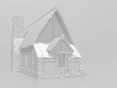 Old small farmhouse Free 3D print model