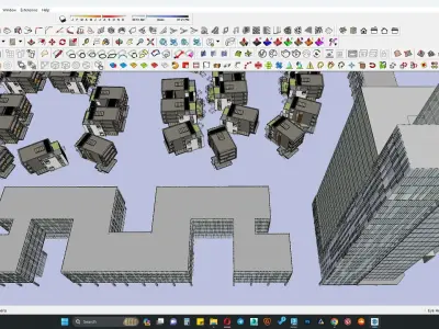 Housing community 3d model 3D model