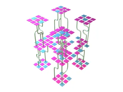 AI Generative Network Icon v1 006 Low-poly 3D model