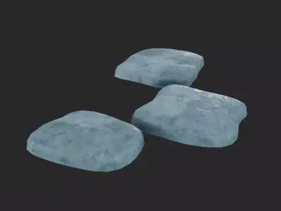 Stylized Floating Stepping Stone Low-poly 3D model
