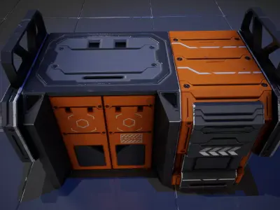 Sci-Fi Crafting Table Low-poly 3D model