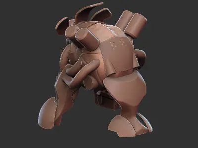 Turret robot head 3D model