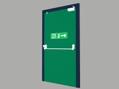Exit Door Low-poly 3D model purchase