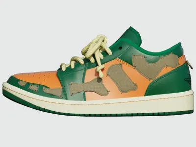 DINO 2 Air Jordan 1 PUMPKIN LOW Shoes PBR  Low-poly 3D model