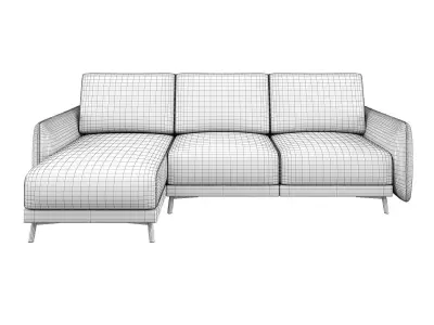 SOFA HARPER LEFT NATURAL 3D model