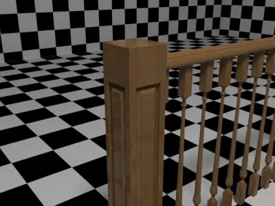 Interior Railing - Style 2 3D model