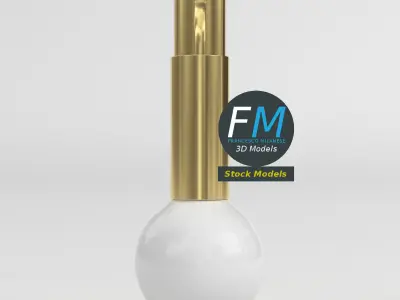 Brass globe wall sconce 3D model