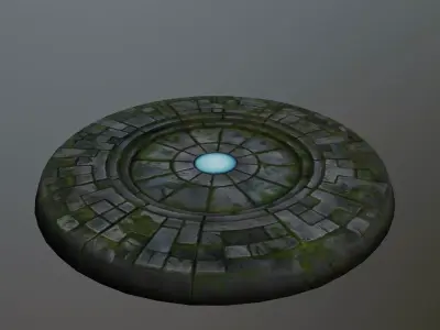 ancient portal Low-poly 3D model