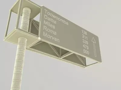 Highway Sign 3D model