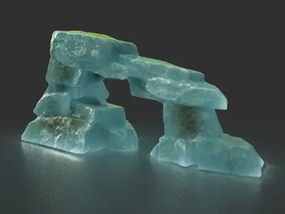 Low poly Big Ice Formation Pack 200928 - Frozen Low-poly 3D model