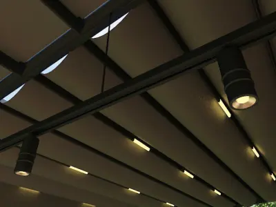 pergola metal shed with roof 3D model