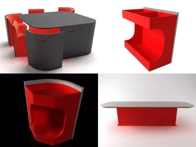 X12 different furniture 3D model