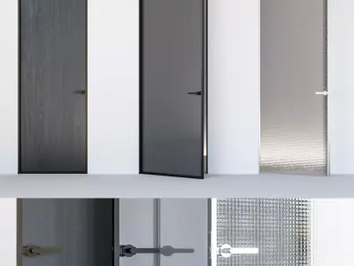     Aladin Swing Mono door by Glas Italia  3D model