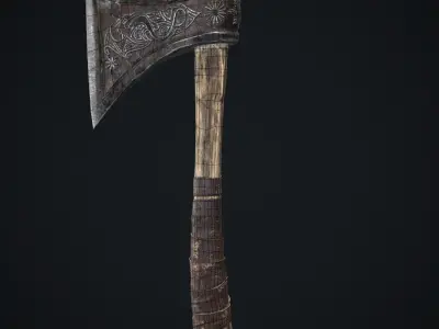 Next generation short axe Low-poly 3D model