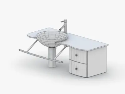 1567 - Sink Low-poly 3D model