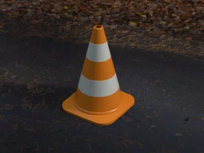 traffic coner - PBR Game Ready model Low-poly 3D model