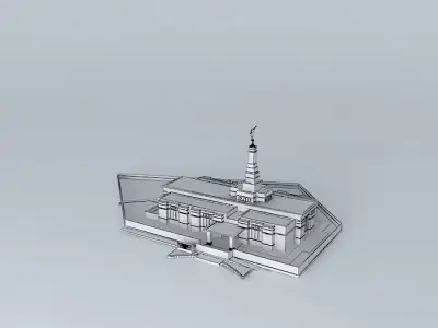 LDS. Temple Baton Rouge Louisiana, Templo Mormon 94th.operati... Free 3D model