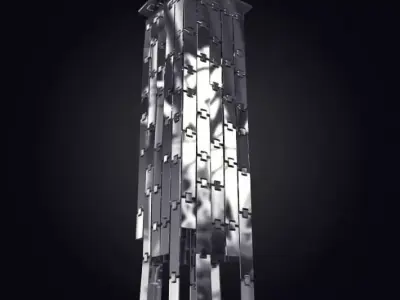 Modern Lamp Fixture 3D model