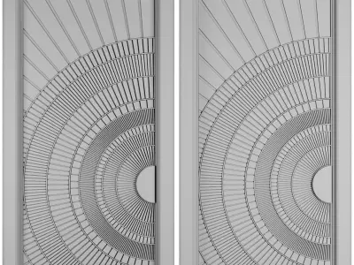 Entrance door set166 3D model