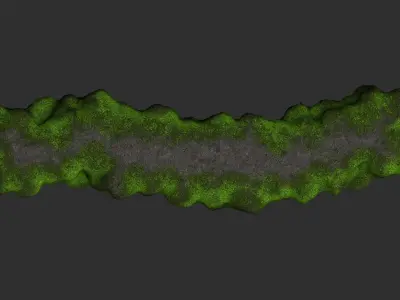 Rock Walkway 2 - Moss 2 Low-poly 3D model