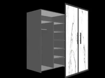 Modern wardrobe 3D model
