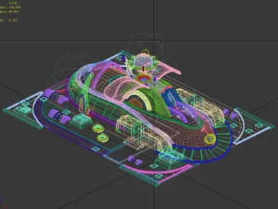 Sci Fi Building-Government Center 01 3D model