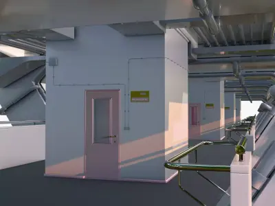 Bridge Lower Deck Section M1 3D model