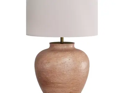 Corfu Table Lamp with Drum Shade by Crate and Barrel 3D model