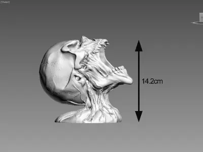 Robot Skull pen holder Cyborg pen holder 3D print model