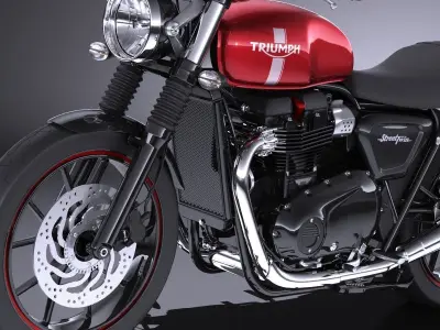 Triumph Bonneville Twin Street 2016 3D model