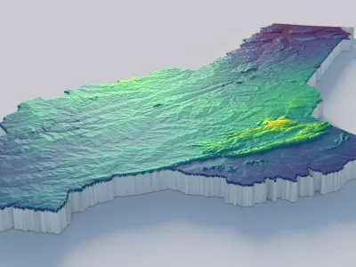 Benin Country Terrain 3D model