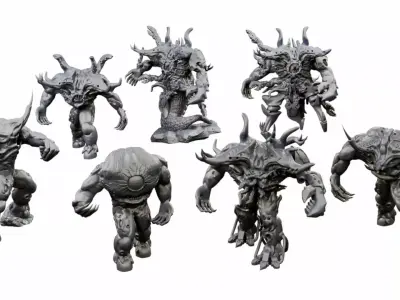 Spawns Of Chaos Wargame Proxy Miniatures 3D print model
