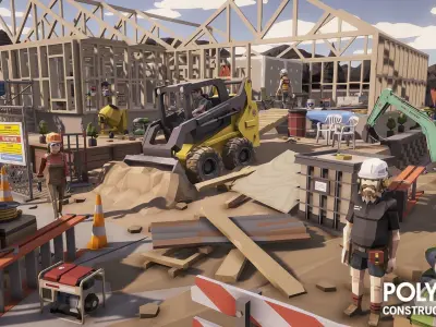 POLYGON - Construction Low-poly 3D model