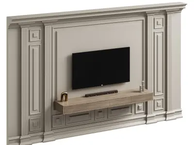 Modern TV Wall 12 3D model
