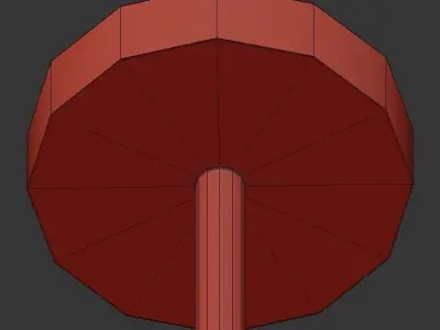 MONTFAUCON 3 three light chandelier with brass and shades 3D model