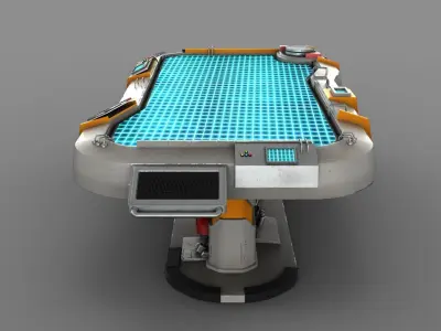 Futuristic Table Low-poly 3D model