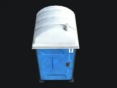 Portable Toilet PBR Low-poly 3D model