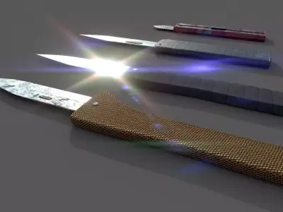 knifes knife with light shining Free 3D print model