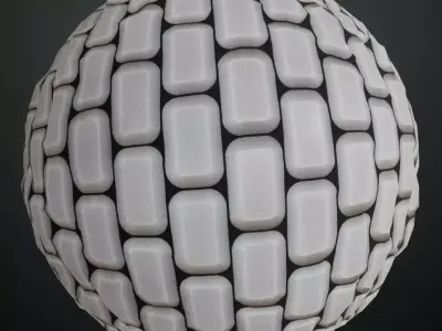 Modern Beveled Metal Bricks PBR Seamless Texture