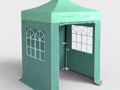 GREEN GAZEBO Low-poly 3D model